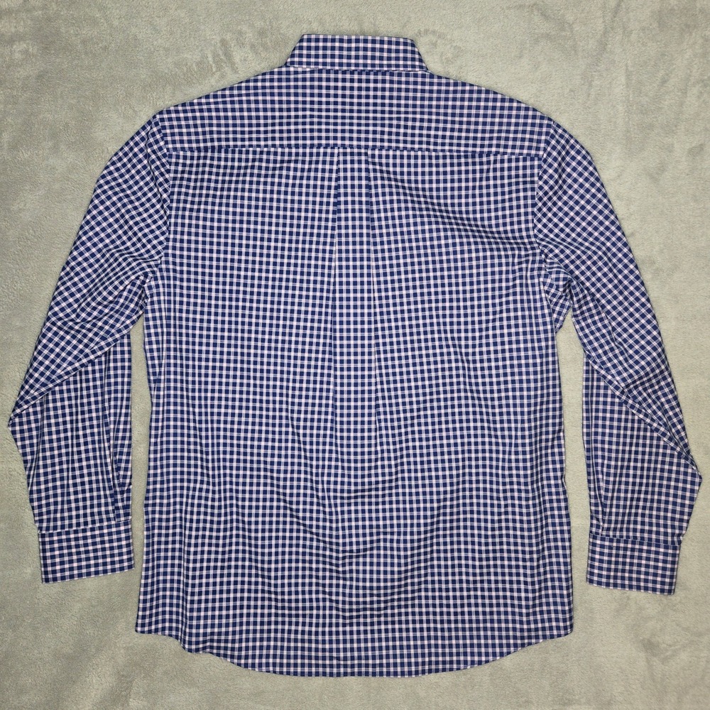 Jos. A. Bank Traveler Tailored Fit Button Down Shirt Bundle Mens L Gingham Blue - Picture 5 of 13